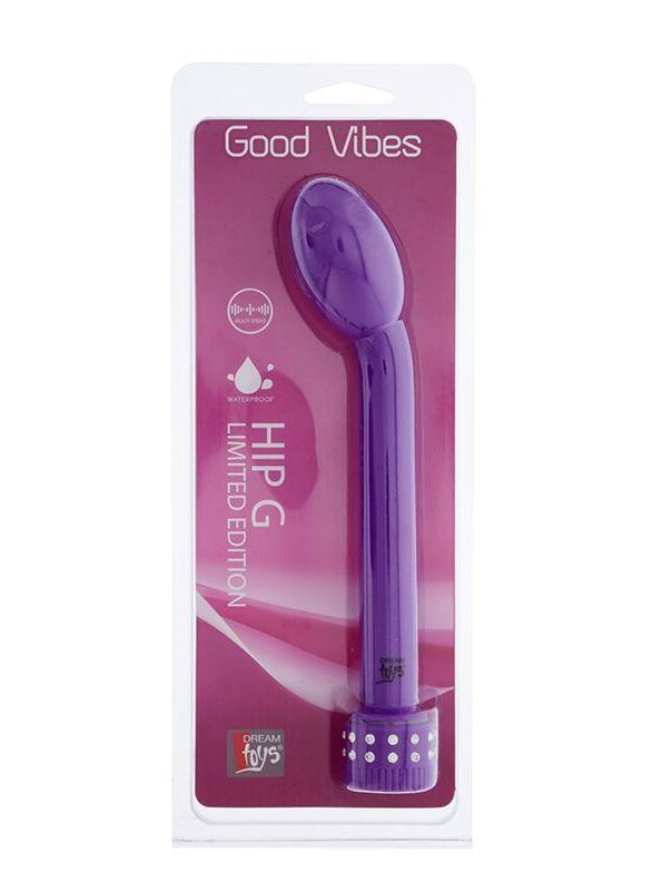 Фиолетовый стимулятор G-точки GOOD VIBES HIP G LIMITED EDITION - 21 см.