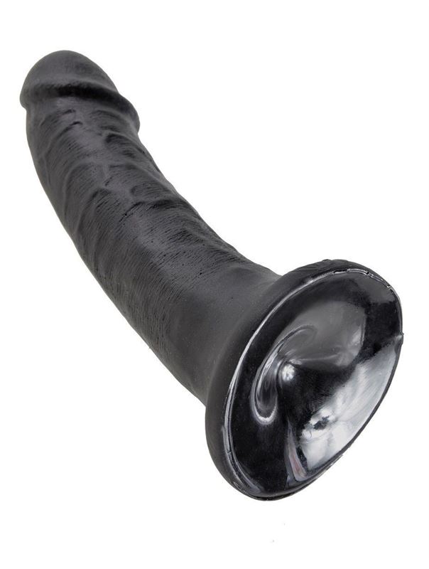 Чёрный фаллоимитатор с присоской 6" King Cock (15,2 см)