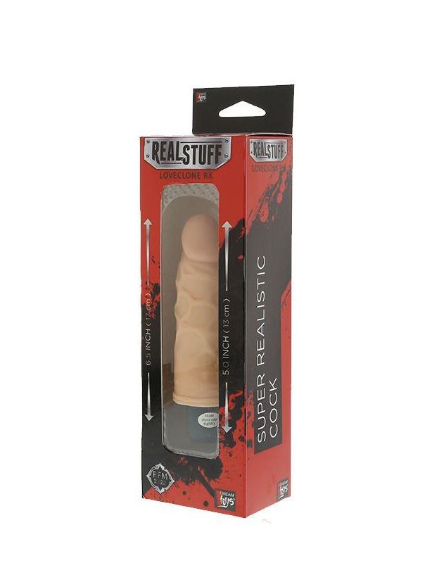 Реалистичный вибратор с венками REALSTUFF - 5INCH VIBRATOR (13 см)