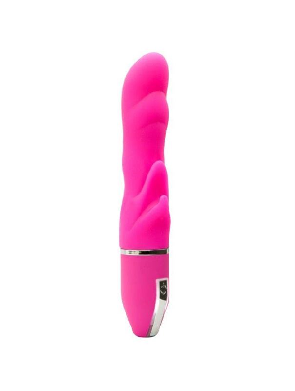 Розовый волнообразный вибратор PURRFECT SILICONE DELUXE VIBE (15 см)