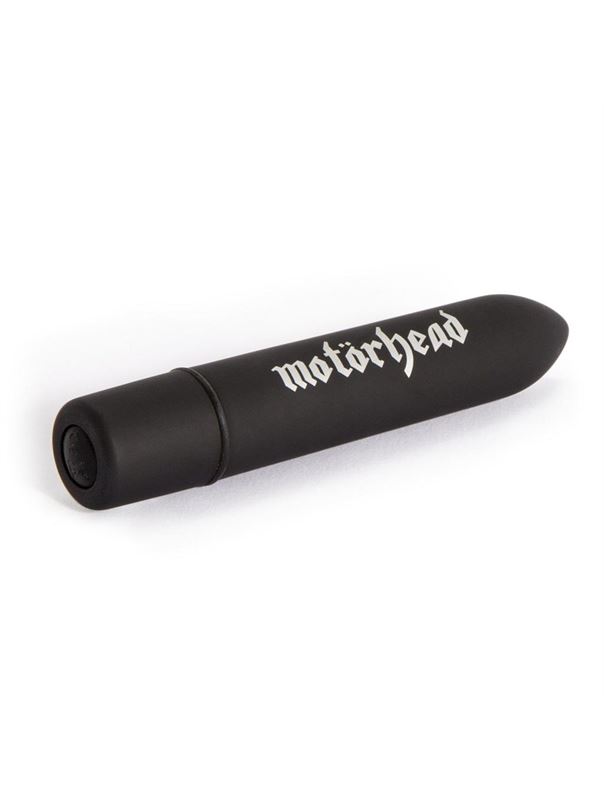 Чёрная вибропуля с надписью Motorhead Ace of Spades 10 Function Bullet Vibrator