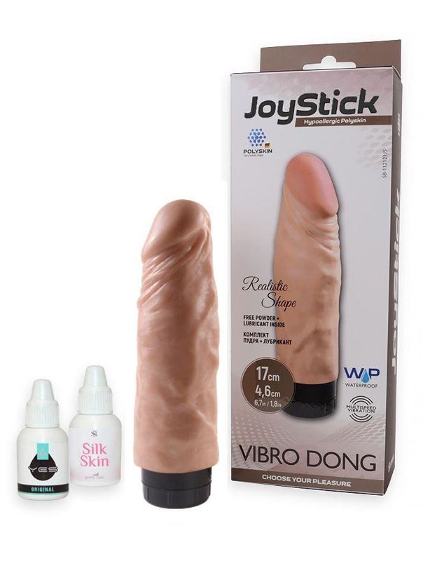 Телесный вибратор-реалистик JOYSTICK - VIBRO DONG (17 см)