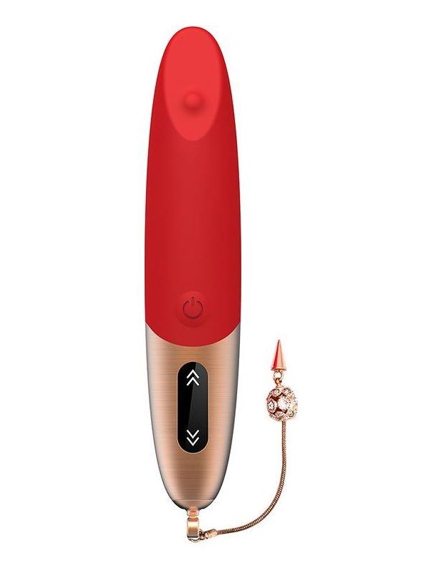 Красный вибратор DYSIS BRIGHT (12,6 см)