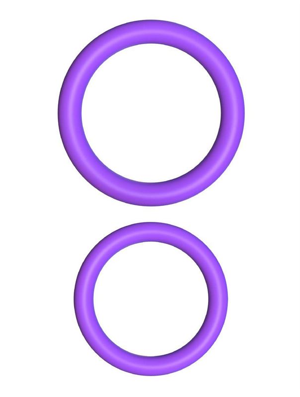 Набор из двух фиолетовых эрекцонных колец Max Width Silicone Rings