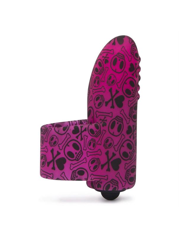 Розовая вибронасадка на палец SILICONE FINGER RING