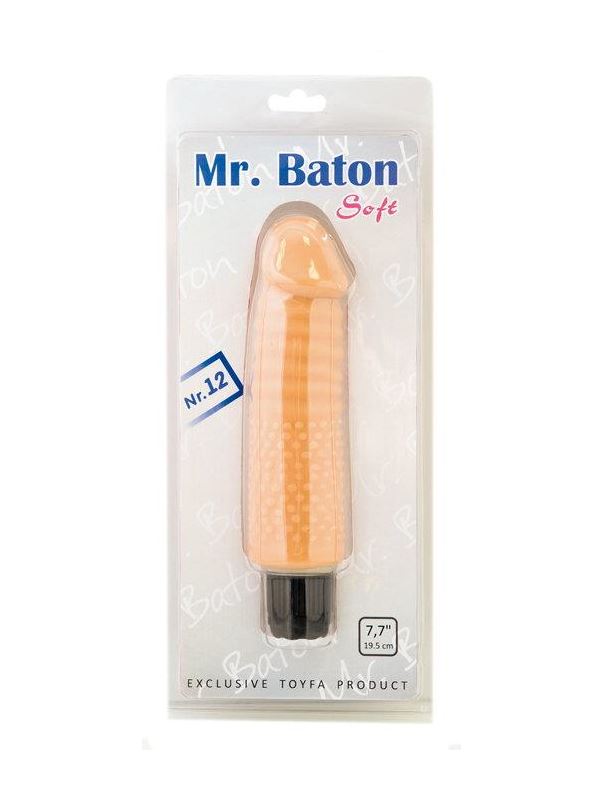 Водонепроницаемый вибратор Mr.Baton Soft №12 - 19,5 см.