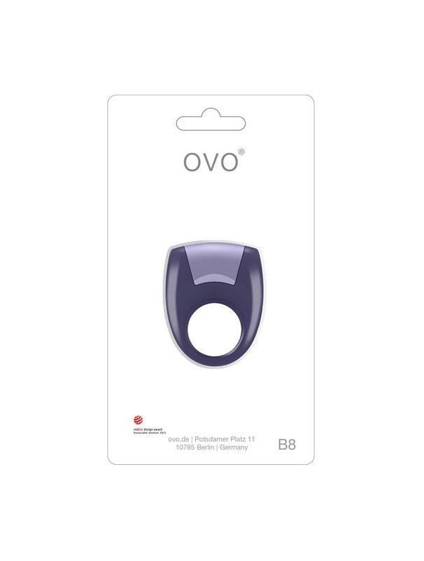 Эрекционное кольцо ежевичное с вибрацией OVO B8