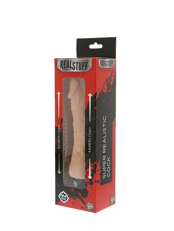 Реалистичный мультискоростной вибромассажёр REALSTUFF 5INCH VIBRATOR - 16 см.