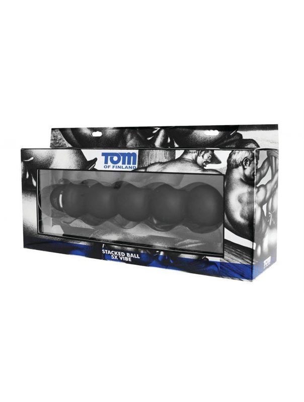 Анальный вибромассажер Tom of Finland - Stacked Ball 5x Vibe (24 см)