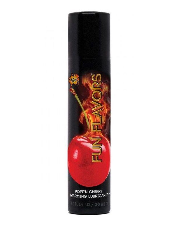 Разогревающий лубрикант Fun Flavors 4-in-1 Popp n Cherry с ароматом вишни (30 мл)