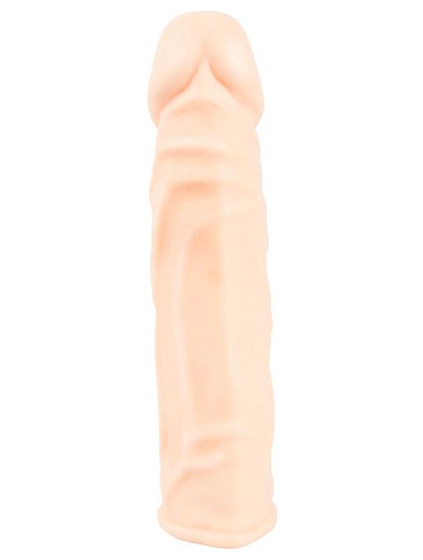 Удлиняющая насадка на пенис с вибрацией Silicone Extension Vibrating (19 см)