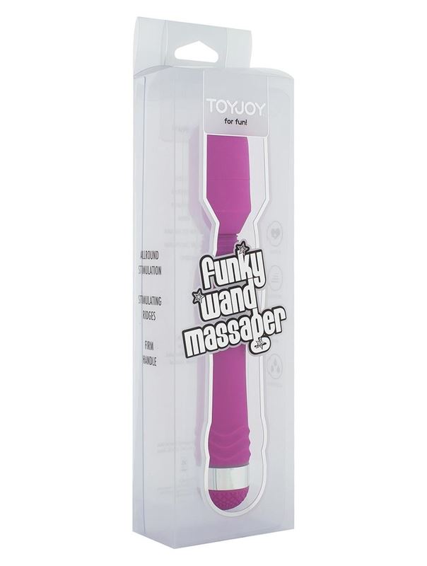 Лиловый массажер FUNKY WAND MASSAGER - 20 см.