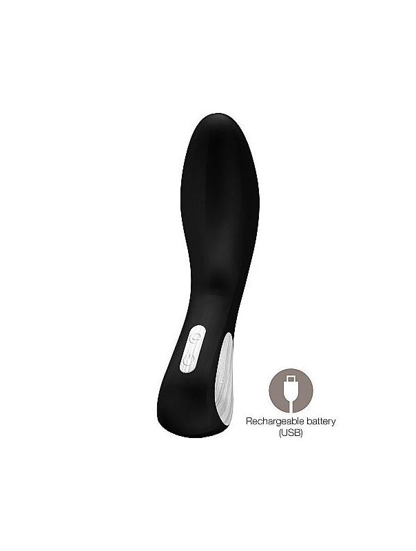Чёрный вибромассажер со стимуляцией точки G Olive - 15,8 см.