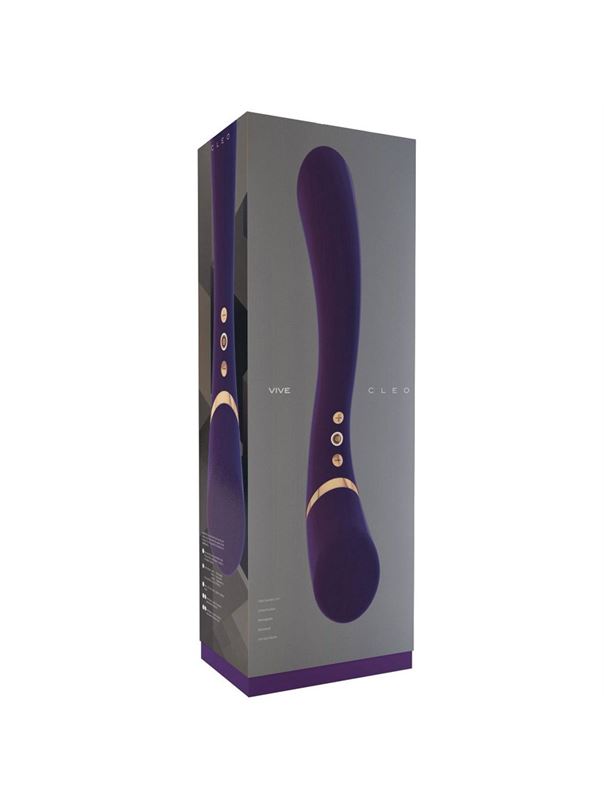 Фиолетовый вибратор Cleo - 27 см.
