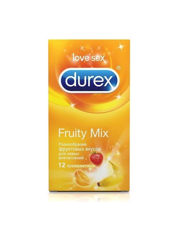 Презервативы с фруктовыми вкусами Durex Fruity Mix (12 шт)