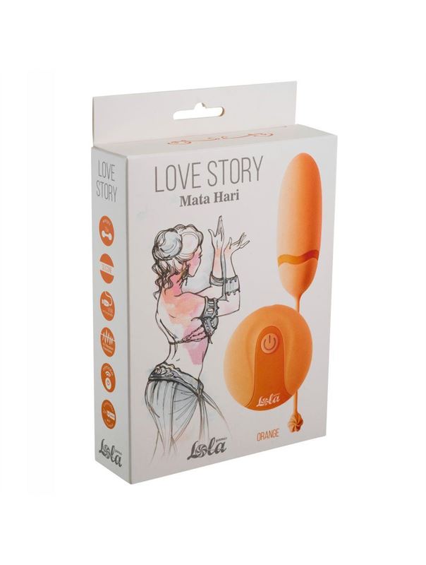 Оранжевое виброяйцо Love Story - Mata Hari с пультом ДУ