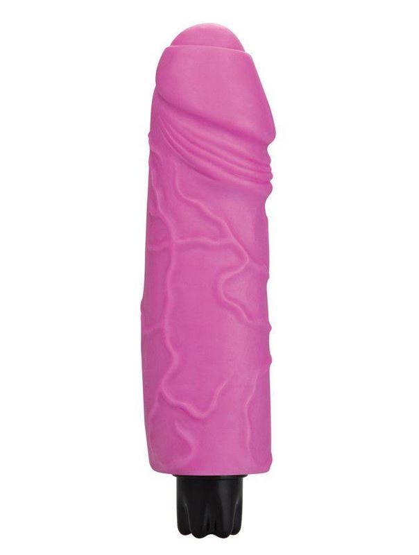Розовый вибратор Realistic Skin Vibrator Big - 22 см.