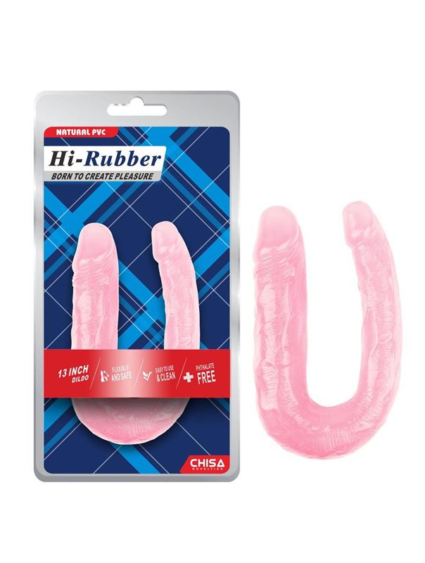 Розовый U-образный фаллоимитатор 13" Dildo (17 см)