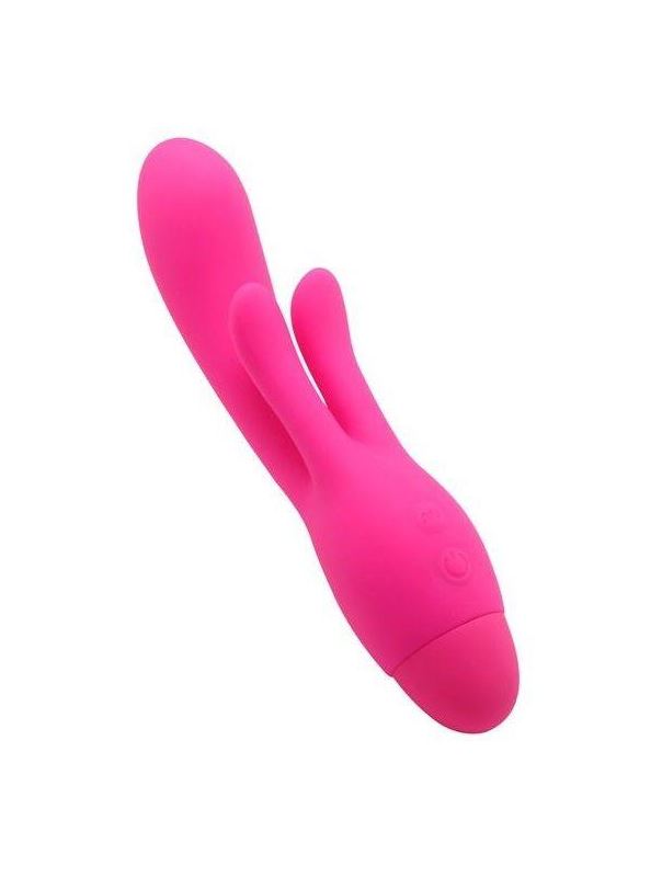 Розовый вибратор INDULGENCE Frolic Bunny (18,5 см)