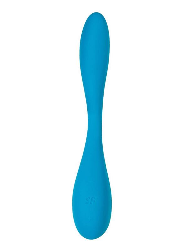 Синий гибкий вибратор Satisfyer G-Spot Flex 5+ (19,6 см)