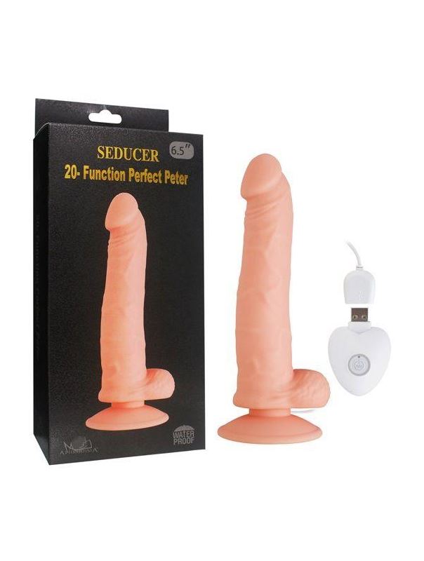 Телесный вибратор SEDUCER 20 Function Perfect Peter (20,5 см)