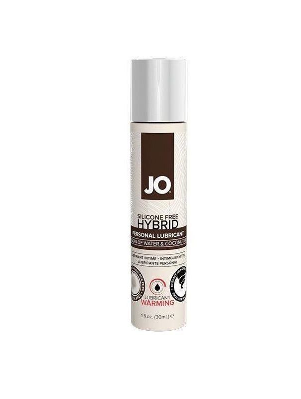 Водно-масляный лубрикант с разогревающим эффектом JO Silicone Free Hybrid Lubricant WARMING - 30 мл.