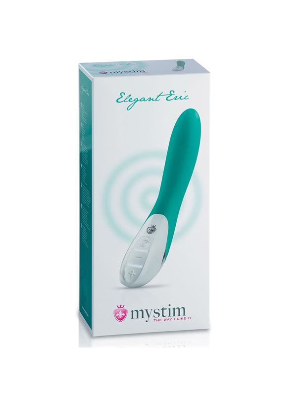 Зеленый вибратор Mystim Elegant Eric - 27 см.
