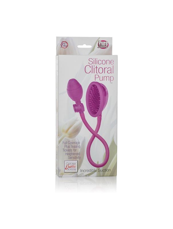 Розовая помпа для клитора Silicone Clitoral Pump