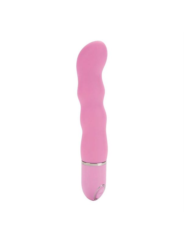Розовый гнущийся вибромассажер 10-Function Silicone Pleasure Bendie Wavy G s - 17,75 см.