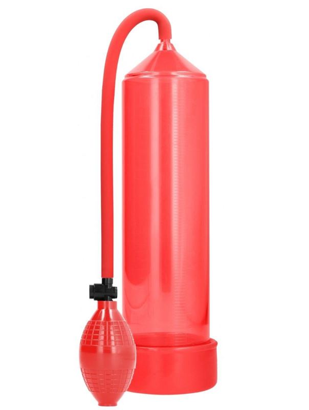 Красная ручная вакуумная помпа для мужчин Classic Penis Pump