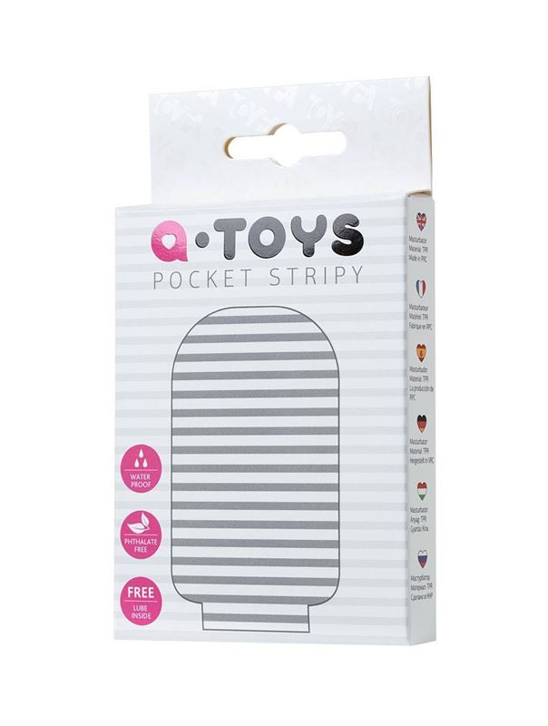 Белый карманный мастурбатор A-Toys Pocket - Stripy