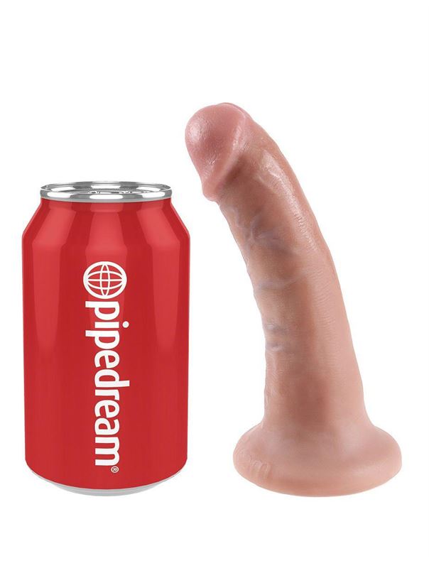 Телесный фаллоимитатор 6" King Cock на присоске (15,2 см)