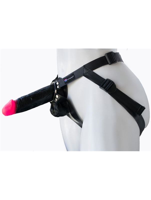 Женский страпон Harness Realistic с розовой головкой (16,5 см)
