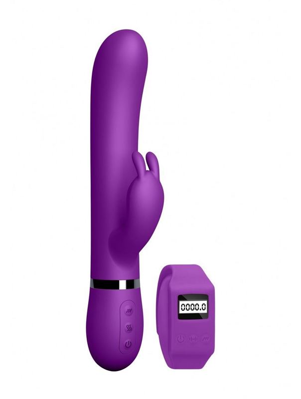 Фиолетовый вибромассажер-кролик Kegel Rabbit с браслетом (22,5 см)