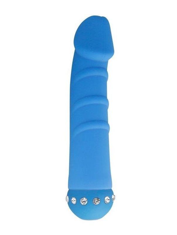 Голубой вибратор SPARKLE SUCCUBI VIBRATING DONG (14,5 см)