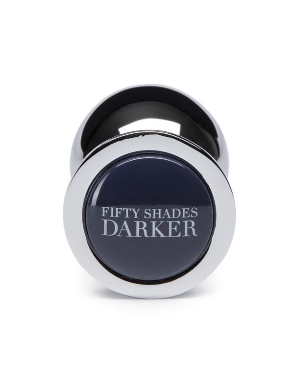 Серебристая анальная пробка DARKER BEYOND EROTIC STEEL BUTT PLUG - 8,9 см.