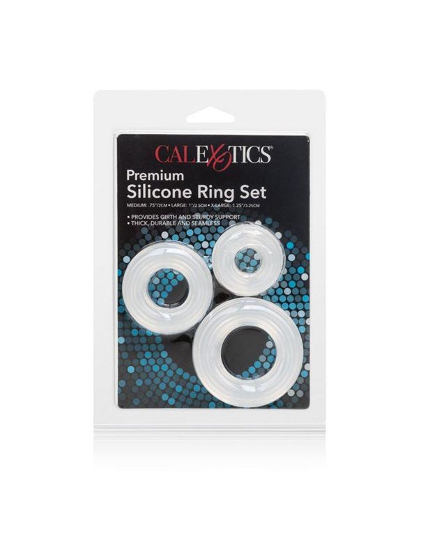 Набор из 3 колец на пенис Premium Silicone Ring Set