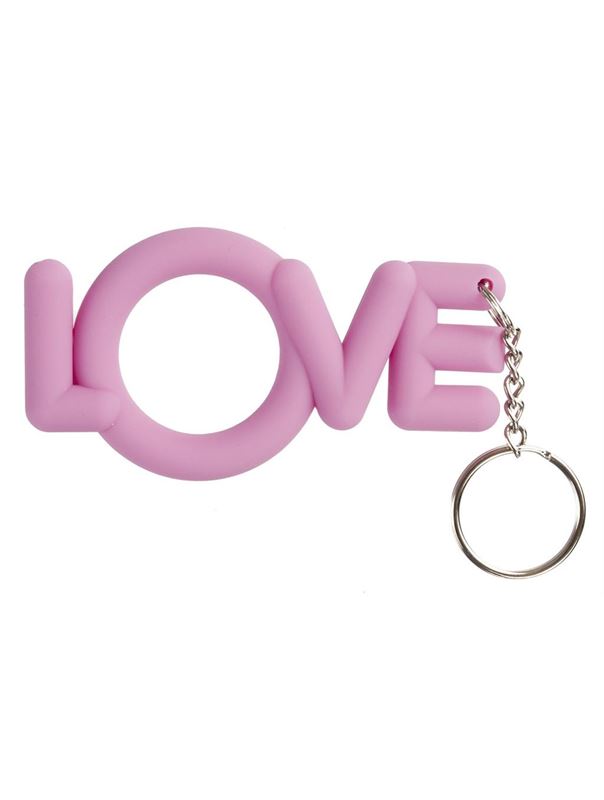 Розовое эрекционное кольцо-брелок Love Cocking 