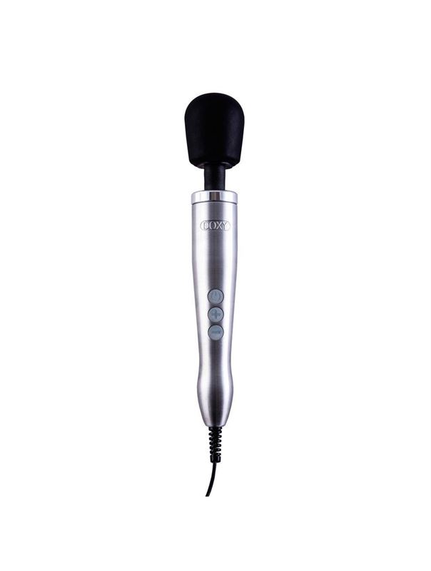 Серебристый вибратор Doxy Die Cast Wand Massager - 34 см.