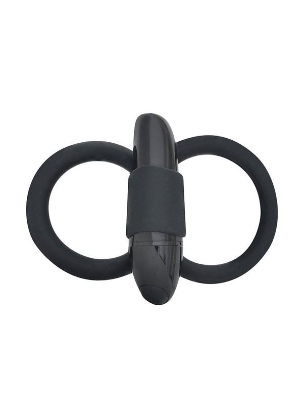 Эрекционное кольцо с подхватом и вибростимулятором MOJO APEIROS VIBRATING COCK / BALLS RING