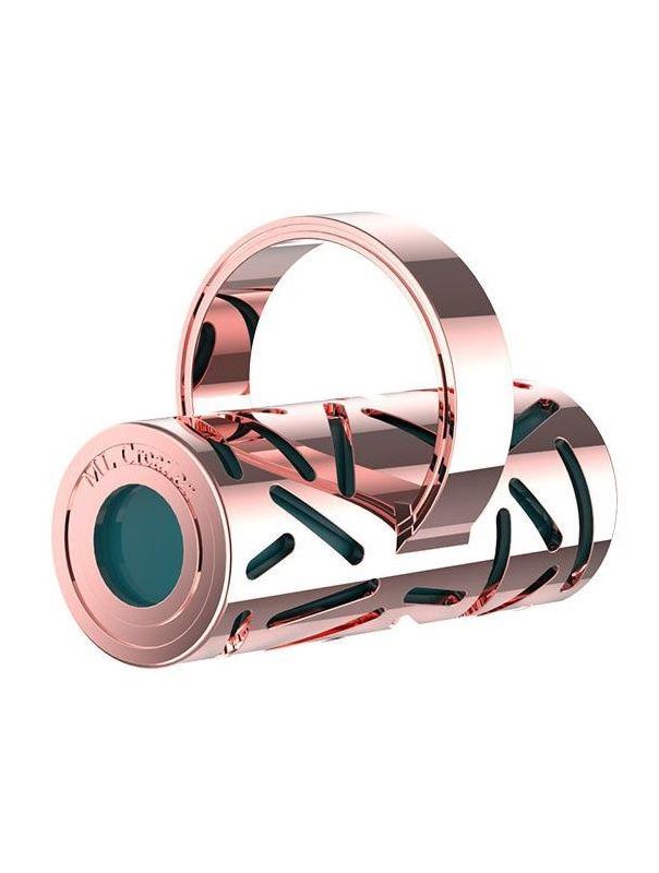 Зеленая вибропуля на палец Gold Finger в металлическом корпусе