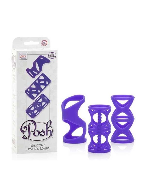 Набор фиолетовых насадок Posh Silicone Lover’s Cages