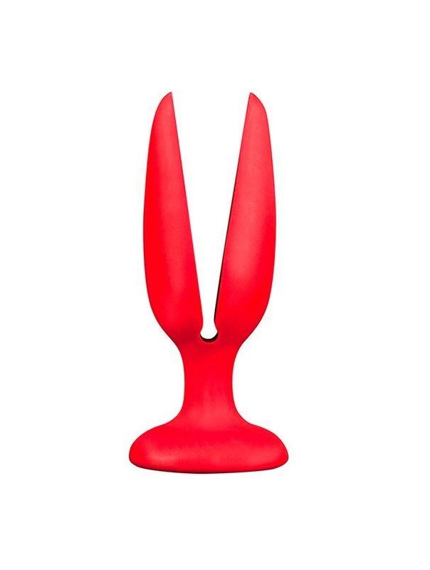 Красная анальная пробка-бутон MENZSTUFF - FLOWER BUTT PLUG 5INCH (13,5 см)