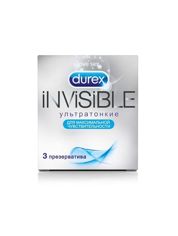 Ультратонкие презервативы Durex Invisible (3 шт)