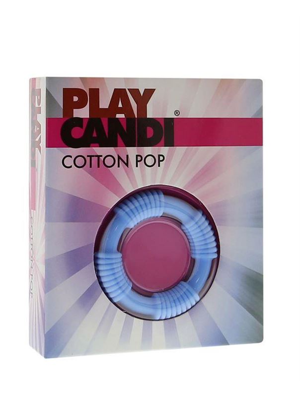 Голубое эрекционное кольцо PLAY CANDI COTTON POP BLUE