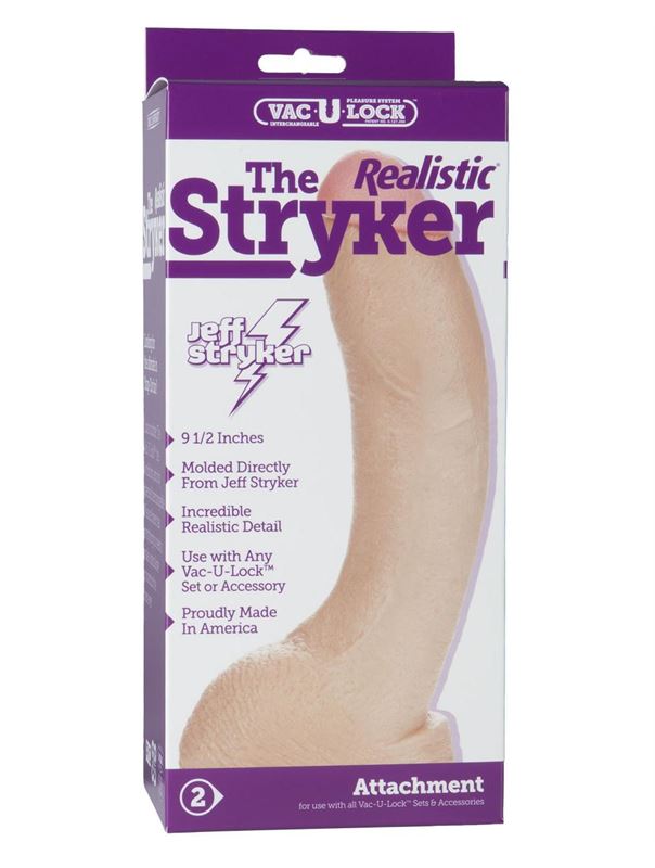 Реалистичная насадка для трусиков Vac-U-Lock Realistic Jeff Stryker (22,86 см)