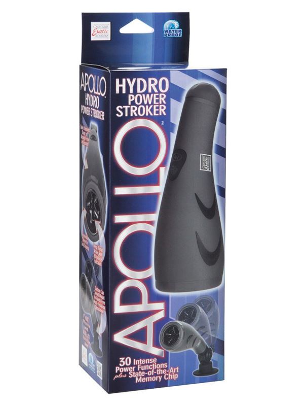 Серый мастурбатор с вибрацией APOLLO HYDRO POWER STROKER