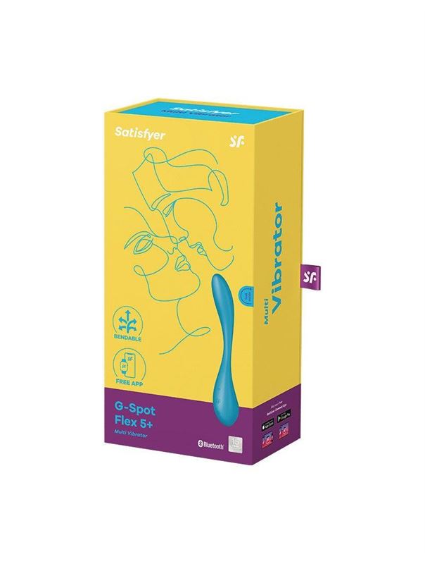 Синий гибкий вибратор Satisfyer G-Spot Flex 5+ (19,6 см)