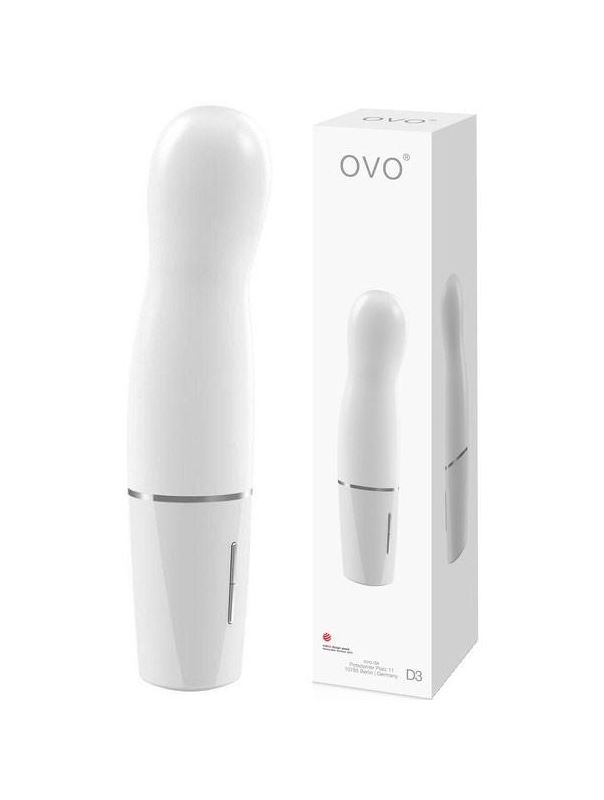 Мини вибратор белый OVO D3 (14 см)