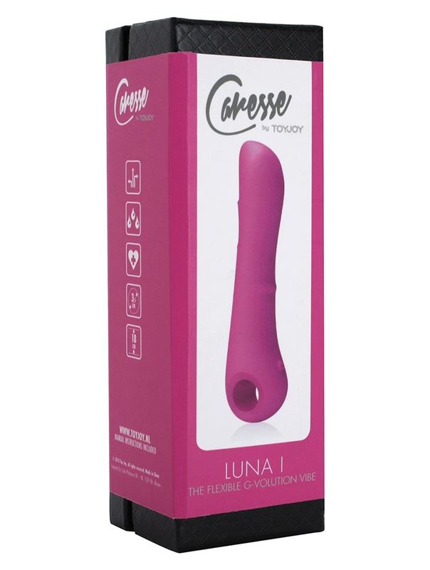 Изысканный розовый вибратор Luna I Flexible - 17,5 см.